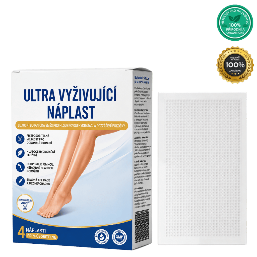Ultra Vyživující Náplast - kosmetická náplast pro hydrataci a péči o pleť, balení 4 kusy.