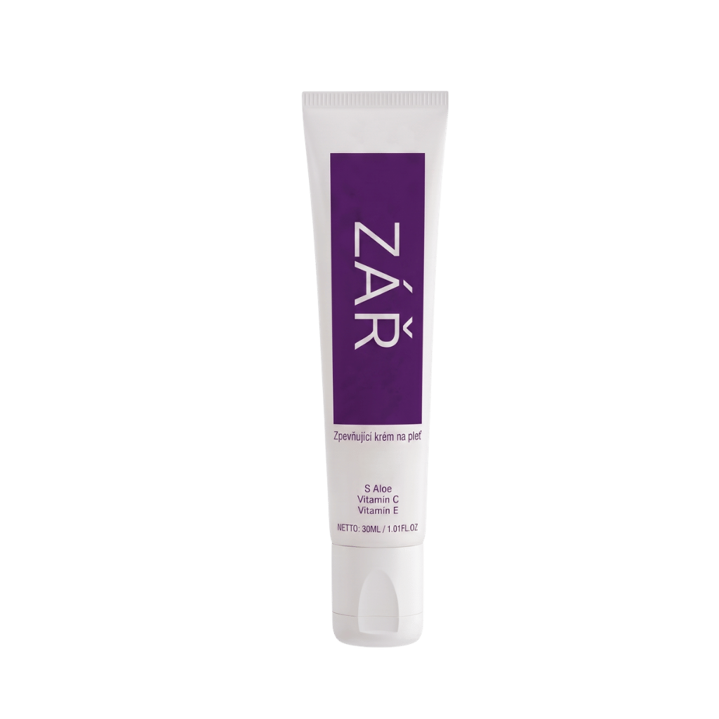 Jemný krém pro péči o pleť, zpevňující krém na pleť s Aloe, Vitaminem C a E, 30ml tube.