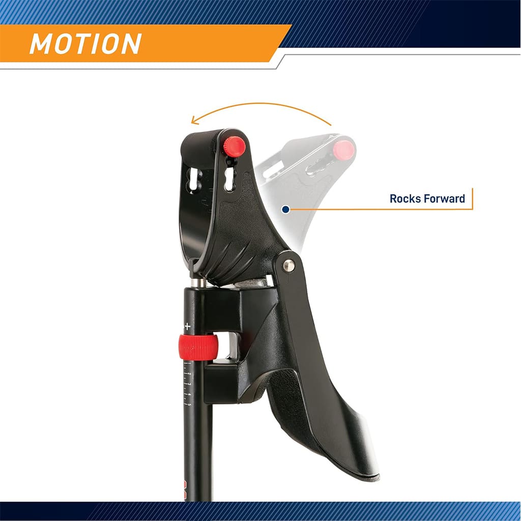 Detail of Ahoj Krása PowerGrip showing the rocking motion mechanism for enhanced grip strength.