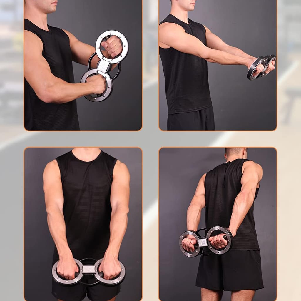 Ahoj Krása PowerPunch in use, demonstrating resistance training for arms and upper body strength.