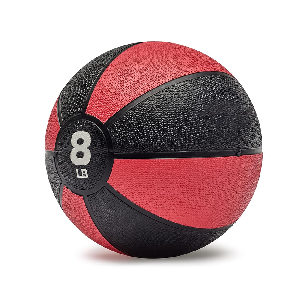 Ahoj Krása CoreBalance Medicinbal, 8 lb, černá a červená, ideální pro trénink a zlepšení síly a rovnováhy.